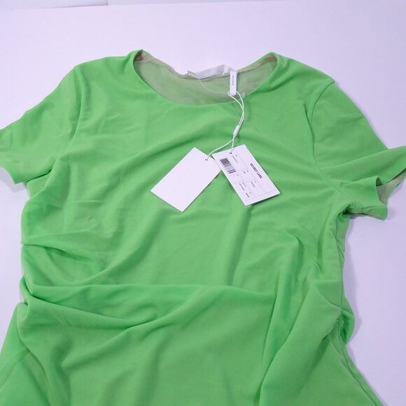 Helmut Lang Green Reversible Short Sleeve T-Shirt Lawn Neon Green XS L NWT 245 - Picture 9 of 12